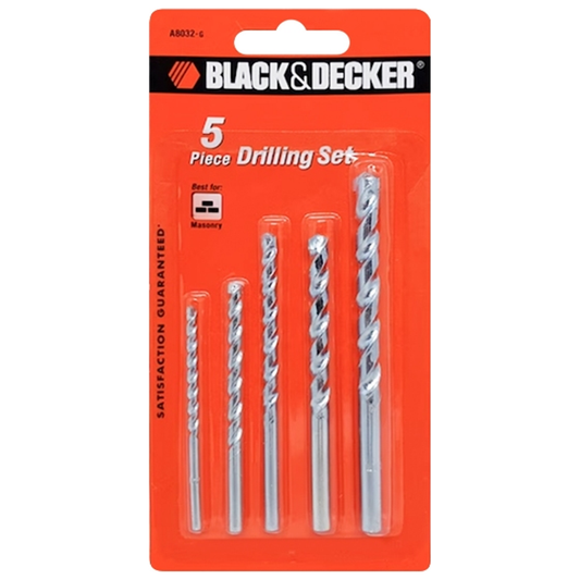 Black & Decker A8032G Masonry Drill Bit Set 5Pcs | Black & Decker by KHM Megatools Corp.