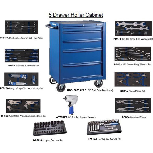 Blue Point KRB13005KPRB Tool Cabinet / Hand Tool Set | Blue Point by KHM Megatools Corp.