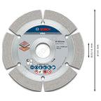 Bosch Diamond Cutter Stone 4" Segmented (2 608 615 271) P853 | Bosch by KHM Megatools Corp.