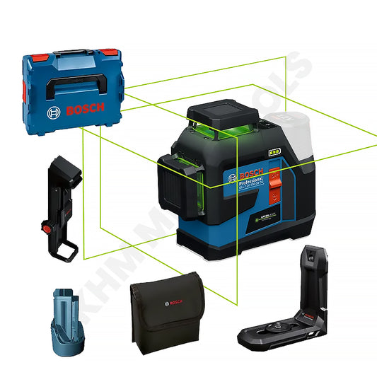 Bosch GLL 100-33 CG Professional Line Laser (Green), 3x 360° (Bare) | Bosch by KHM Megatools Corp. 800