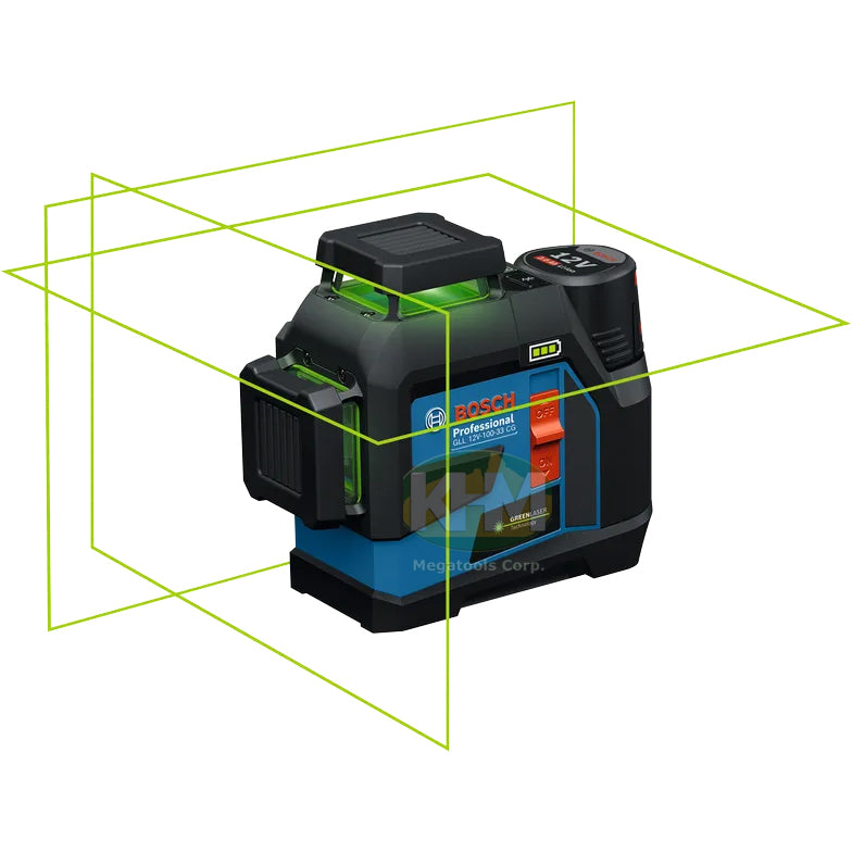 Bosch GLL 100-33 CG Professional Line Laser (Green), 3x 360° (Bare)