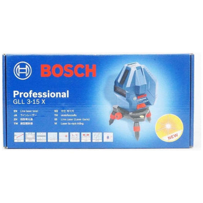 Bosch GLL 3-15 X Line Laser level [3x Lines] with Plumb Points (15 meters) | Bosch by KHM Megatools Corp.