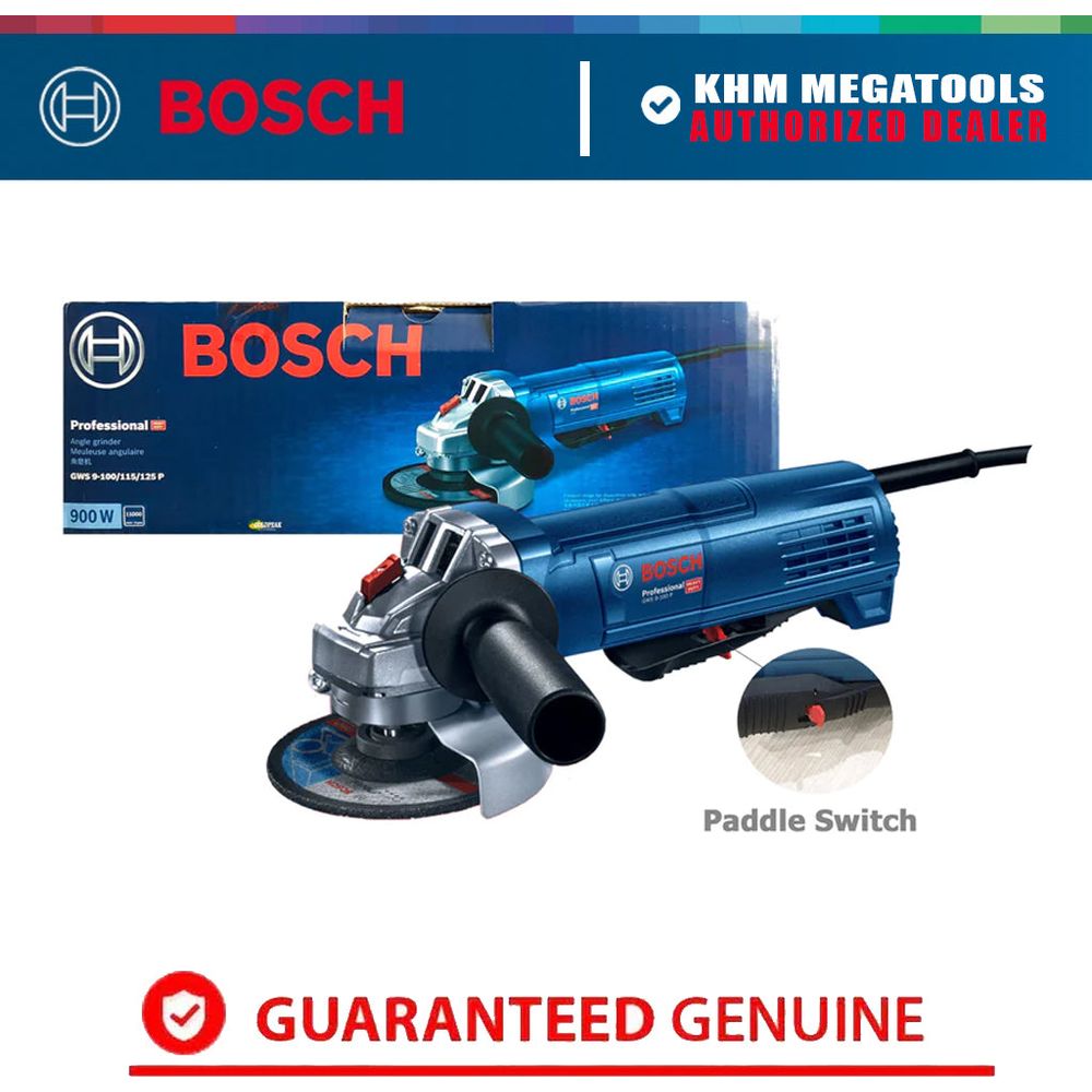 Bosch GWS 9-100 P Angle Grinder (Paddle Switch) | Bosch by KHM Megatools Corp.