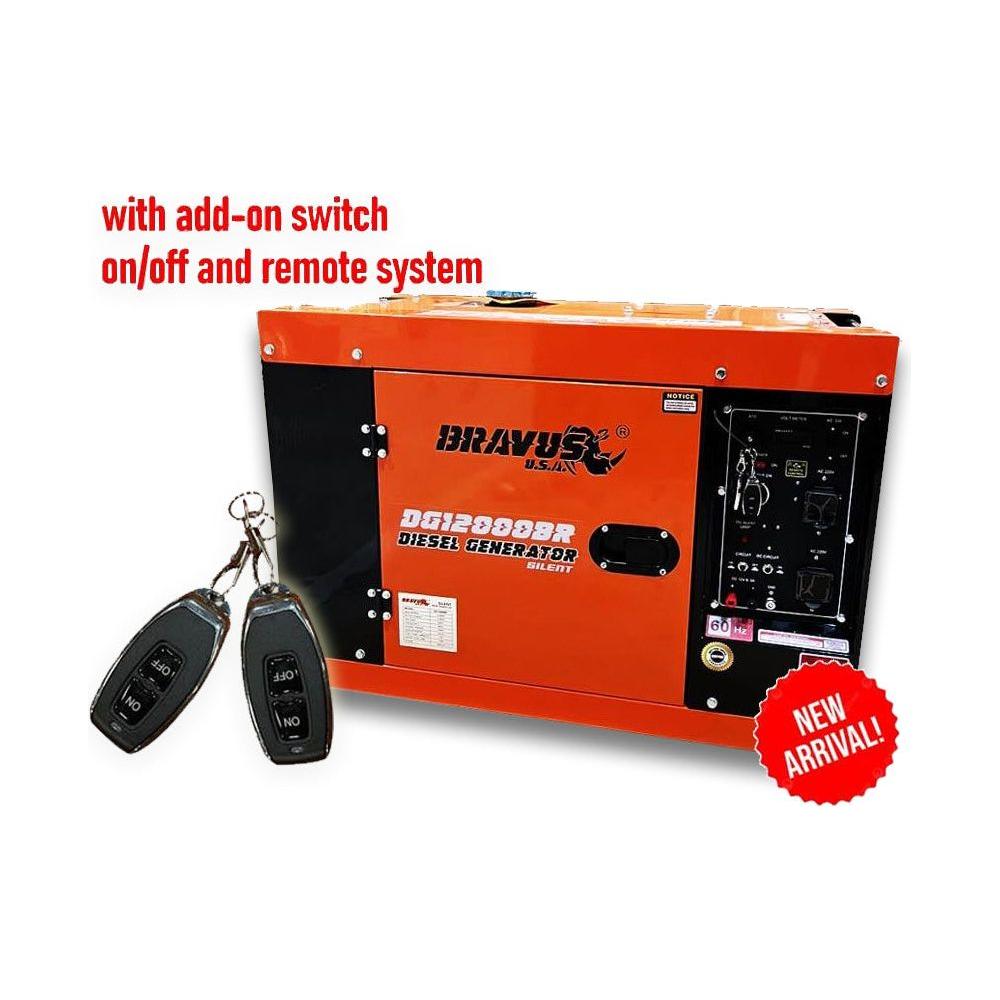 Bravus DG12000BR2.2 Diesel Generator Silent Type 10kVa (w/ add-on switch on/off and Remote System) | Bravus by KHM Megatools Corp.