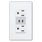 Powerhouse Electric 3 Gang Plate w/ Duplex Universal Outlet w USB & Type C Port - KHM Megatools Corp.