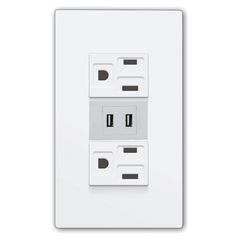 Powerhouse Electric 3 Gang Plate w/ Duplex Universal Outlet w USB & Type C Port - KHM Megatools Corp.