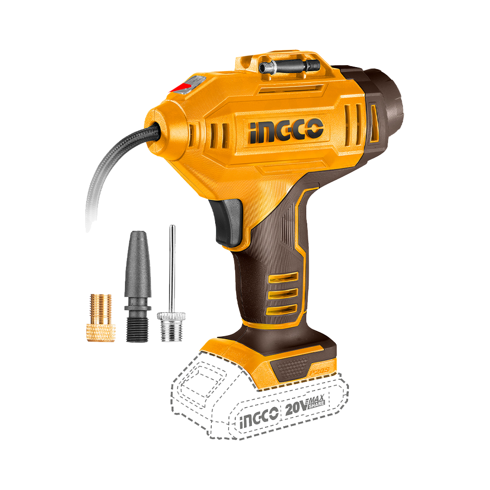Ingco CACLI20181 Cordless Li-Ion Auto Air Compressor 20V | KHM ...