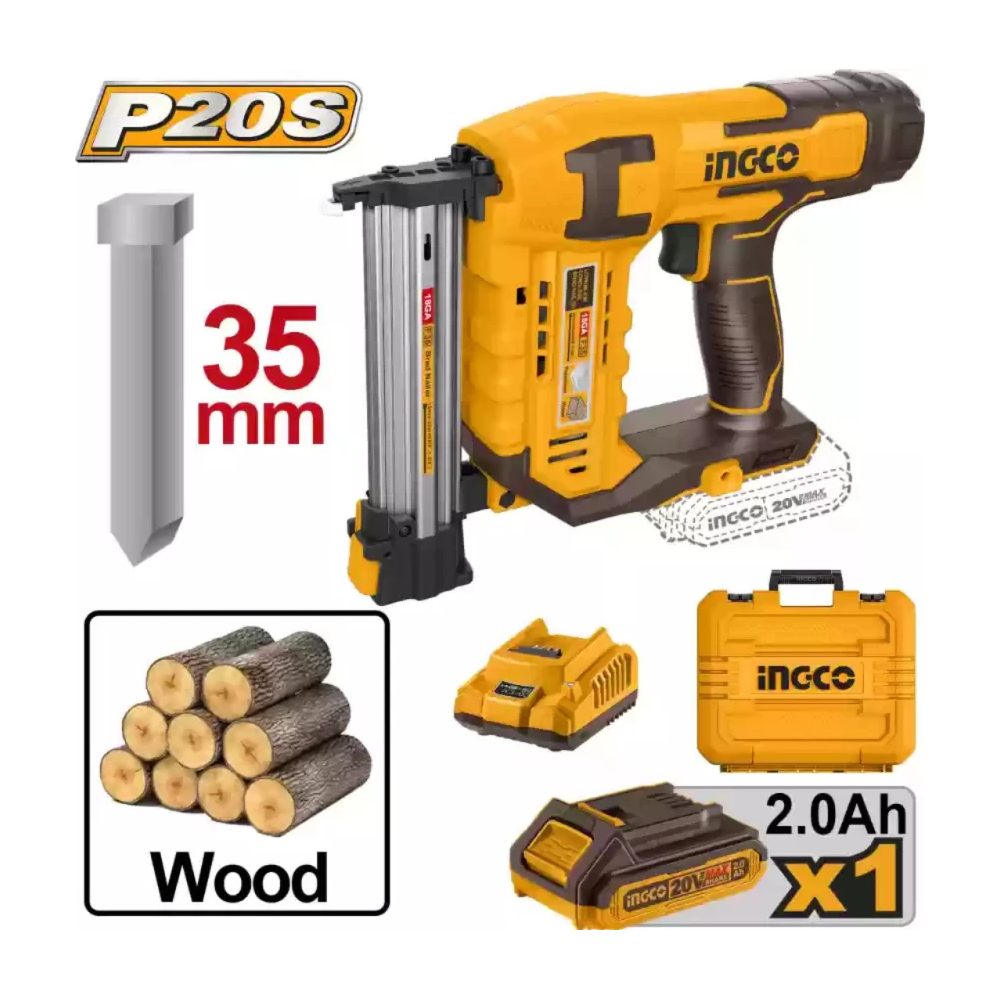 Ingco CBNLI2005 Cordless Brad Nailer 20v 2.0AH | Ingco by KHM Megatools Corp.