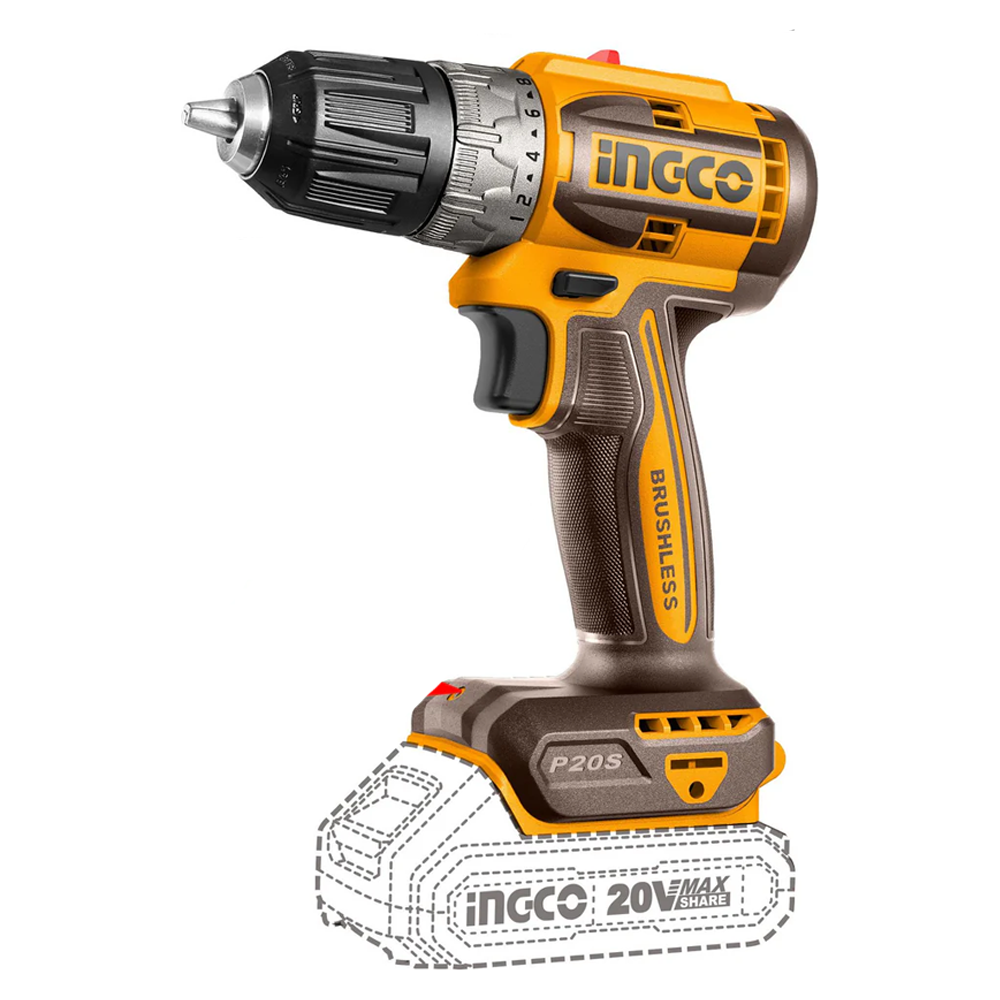 Ingco CDLI204531 Brushless Cordless Li-Ion Drill 20V (Bare) | Ingco by KHM Megatools Corp.