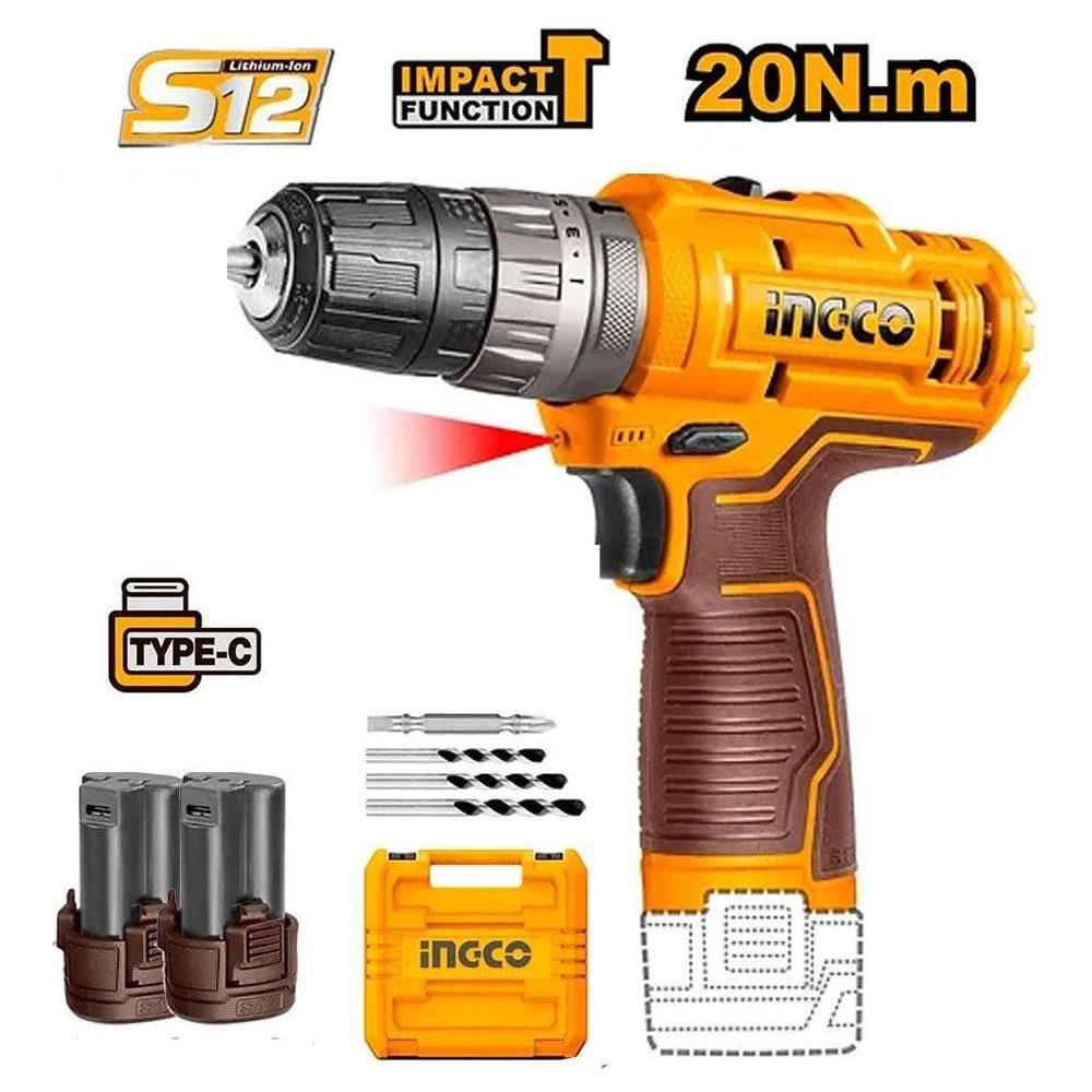 Ingco CIDLI12202 Li-Ion Impact Drill 12V Secondary image