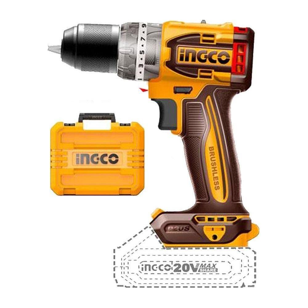 Ingco CIDLI20602 Li-Ion Compact Impact Drill Brushless 20V - KHM Megatools Corp. Main image