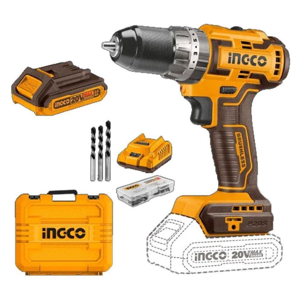 Ingco CIDLI20605 BL Li-Ion Impact Drill 20V 13mm Secondary image