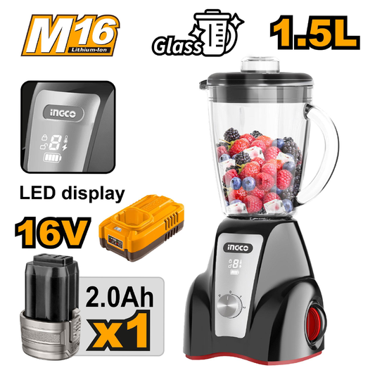 Ingco CJB052K Cordless Stand Blender 1.5L 16V 2.0AH | Ingco by KHM Megatools Corp.