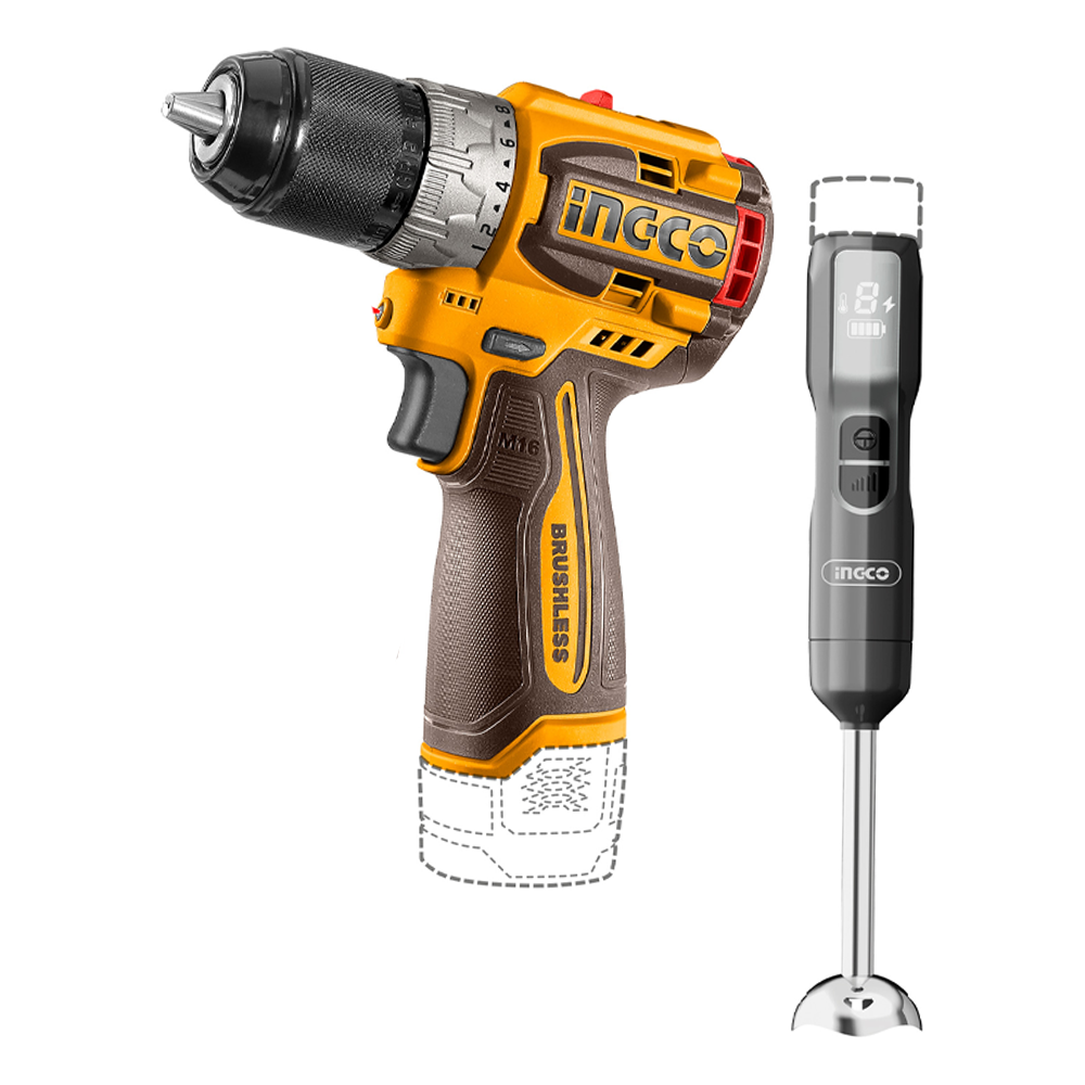 Ingco CKLI1628 Cordless Drill and Hand Blender Combo Kit 2PCS 16V 2.0AH | Ingco by KHM Megatools Corp.