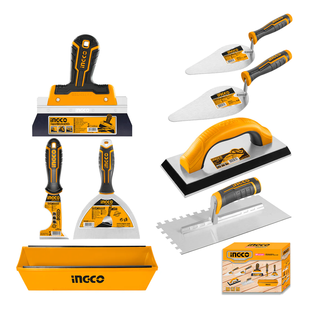 Ingco COS23076 Bricklaying & Plastering Tools Set 8Pcs | Ingco by KHM Megatools Corp.