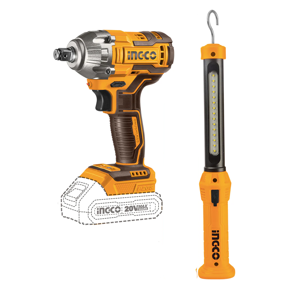 Ingco COSLI23011 Cordless Impact Wrench Combo Kit 3Pcs 20V 2.0AH | Ingco by KHM Megatools Corp.
