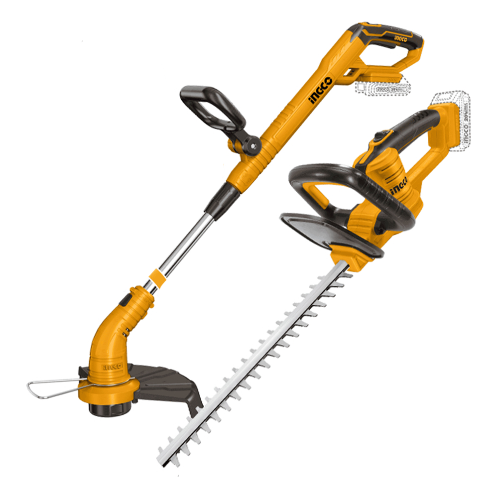 Ingco COSLI240585 Cordless Grass & Hedge Trimmer Combo Kit 20V 2.0AH | Ingco by KHM Megatools Corp.