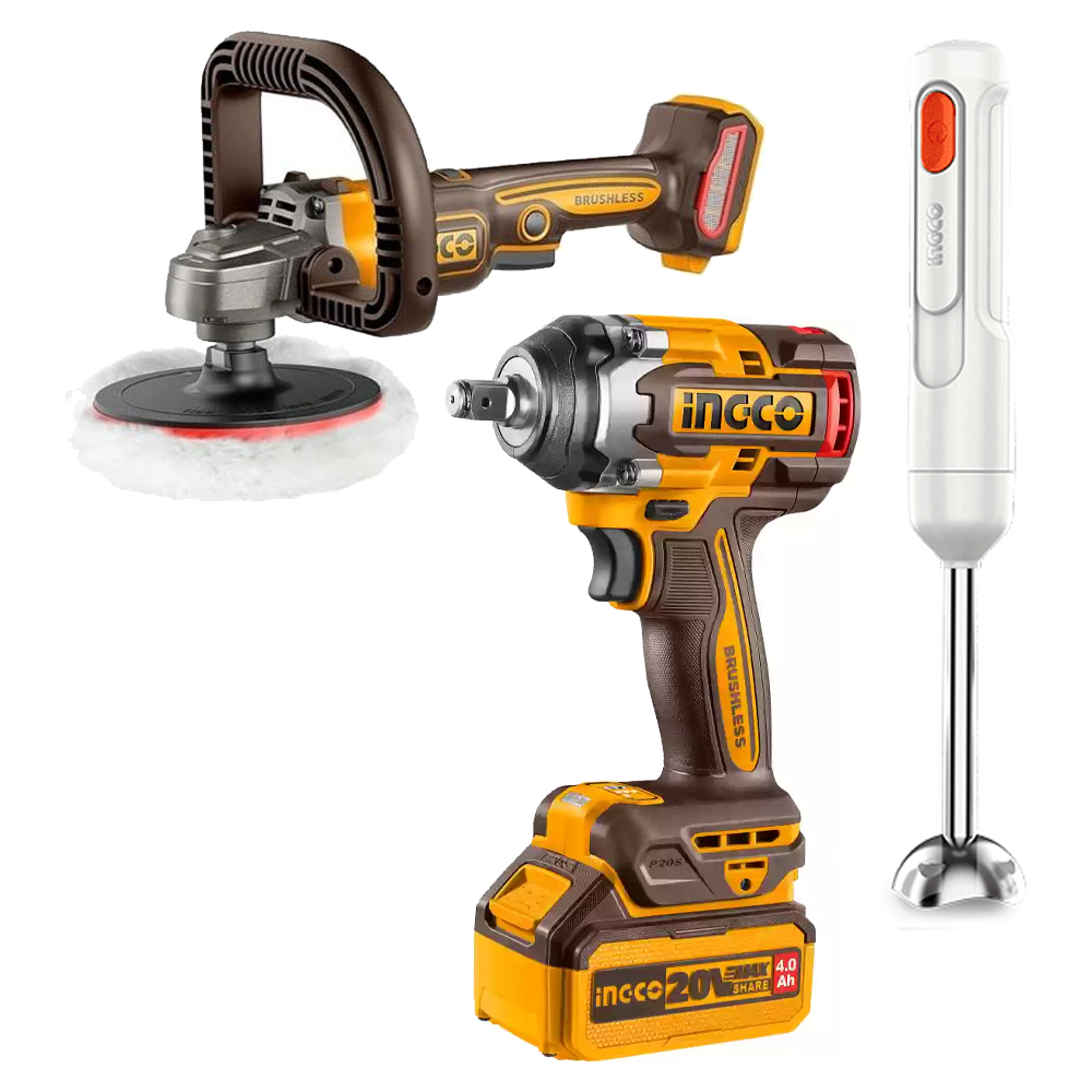 Ingco COSLI240686 Cordless Power Tools Combo Kit 3PCS 20V 4.0AH | Ingco by KHM Megatools Corp.