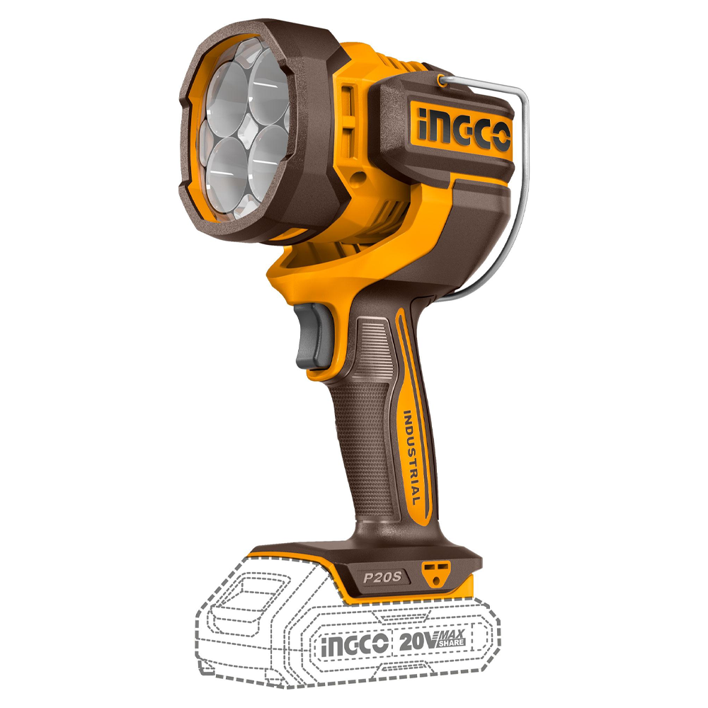 Ingco CWLI20881 Cordless Work Lamp / Flashlight 20V 2.0AH