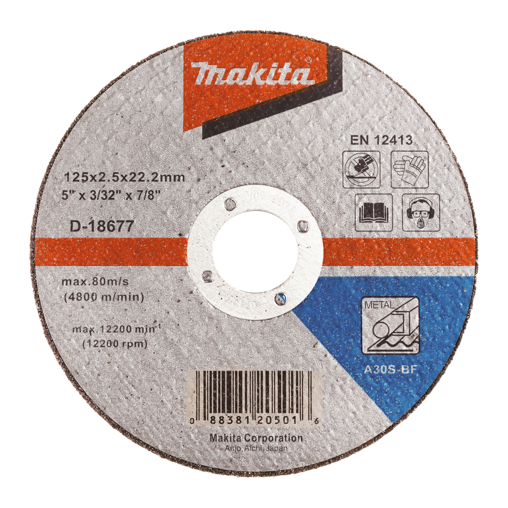 Makita D-18677 Cut-Off Disc / Wheel for Metal 5" | Makita by KHM Megatools Corp.