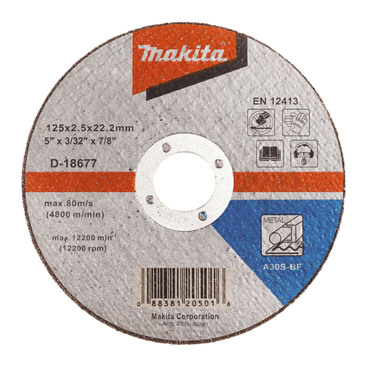Makita D-18677 Cut-Off Disc / Wheel for Metal 5" | Makita by KHM Megatools Corp.