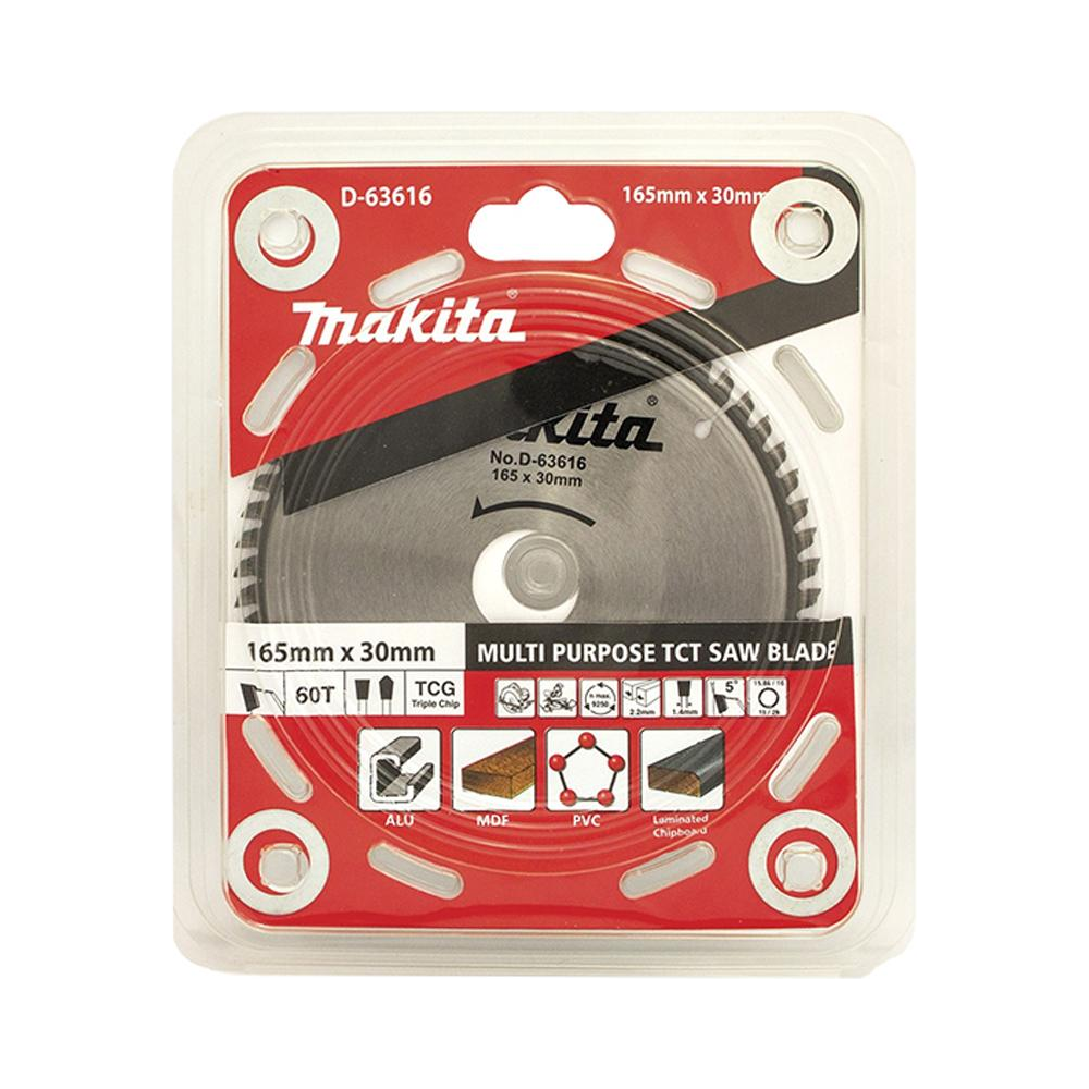 MakitaD-63616 TCT Circular Saw Blade 165x20x60T for Multi Material