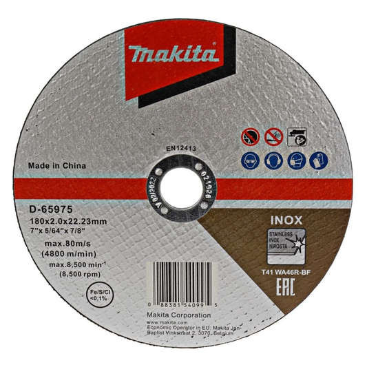 Makita D-65975 Stainless Cut Off Wheel Inox 7" | Makita by KHM Megatools Corp.
