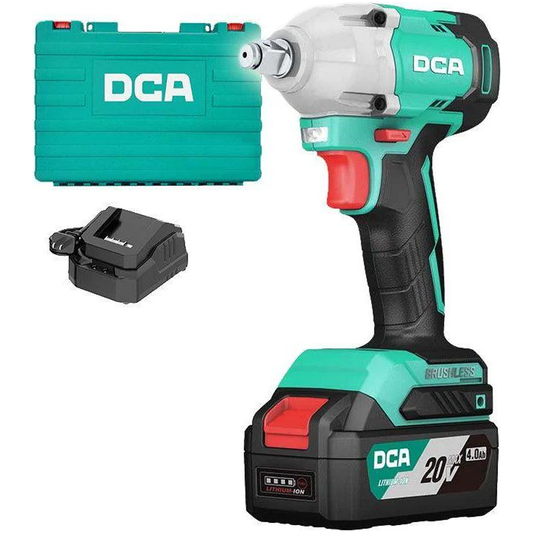 DCA ADPB298 BM 20V Cordless Brushless Impact Wrench 1/2" Drive 4.0Ah | DCA by KHM Megatools Corp.