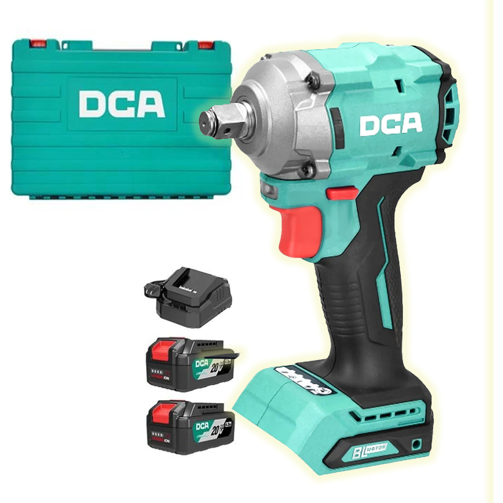 DCA ADPB35-EM 20V Cordless Brushless Impact Wrench 1/2" Drive 4.0Ah