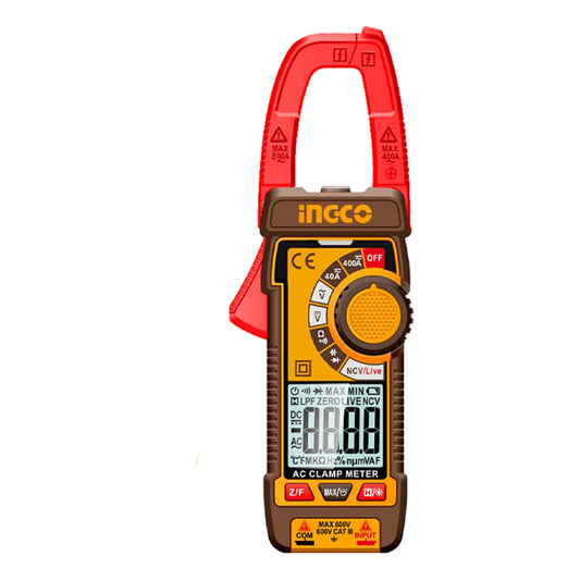 Ingco DCM62002 AC/DC Digital Clamp Meter 400A | Ingco by KHM Megatools Corp.