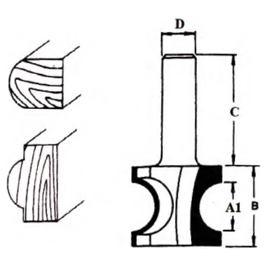 Makita TCT Half Round Router Bit | Makita by KHM Megatools Corp.