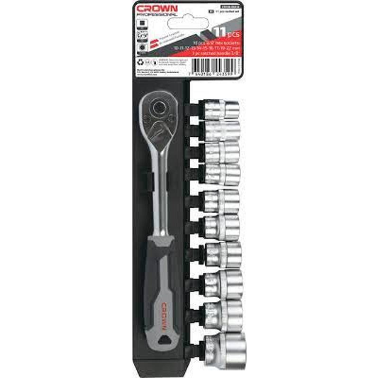 Crown CPHSW-RXA12 Socket Wrench Set 12Pcs 1/2" | Crown by KHM Megatools Corp.