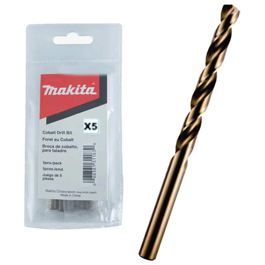 Makita HSS-Co Metal Drill Bit Set 5Pcs (Cobalt) | Makita by KHM Megatools Corp.