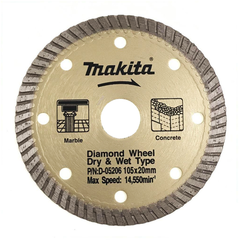 Makita D-05206 Diamond Cut off Wheel 4" Corrugated (Dry) | Makita by KHM Megatools Corp.