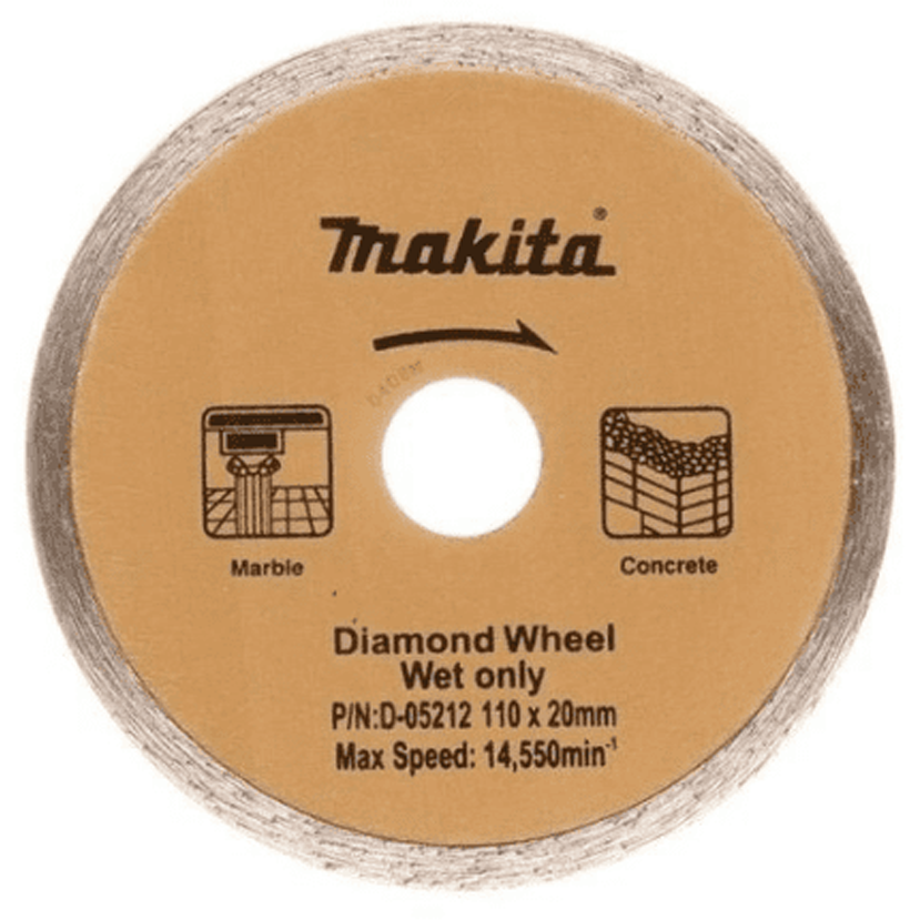 Makita D-05212 Diamond Cutting Disc Continuous Rim 4" (Wet) | Makita by KHM Megatools Corp.