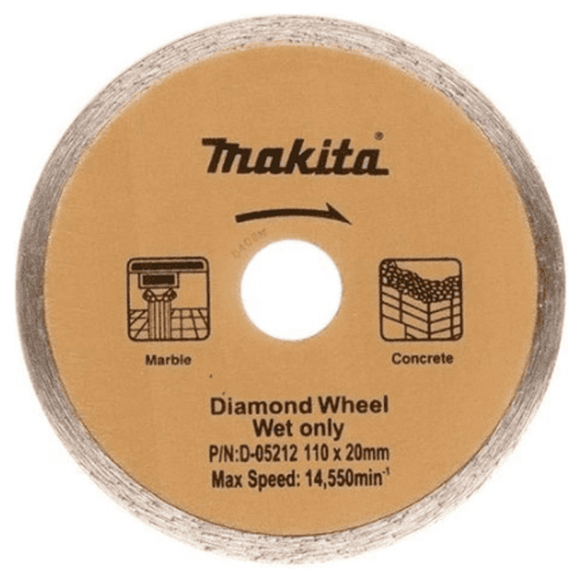 Makita D-05212 Diamond Cutting Disc Continuous Rim 4" (Wet) | Makita by KHM Megatools Corp.