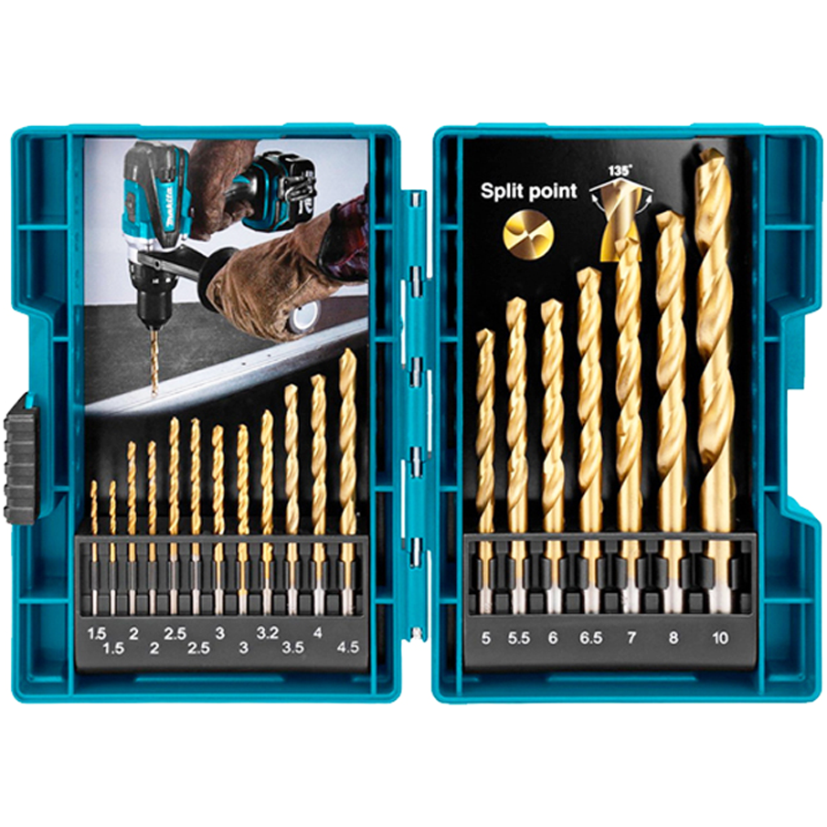 Makita D-70471 HSS-Tin Metal Impact Drill Bit Set 18Pcs | Makita by KHM Megatools Corp. Main image