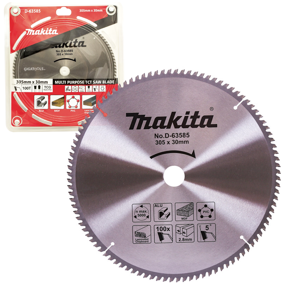 Makita D-63585 TCT Multi Purpose Circular Saw Blade 12" 100T | Makita by KHM Megatools Corp.