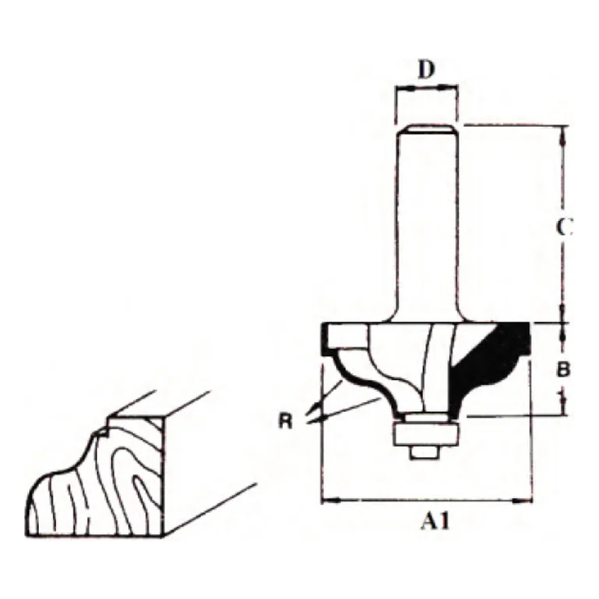 Makita TCT Ogee with Fillet Router Bit – KHM Megatools Corp.