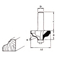 Makita TCT Ogee with Fillet Router Bit | Makita by KHM Megatools Corp.