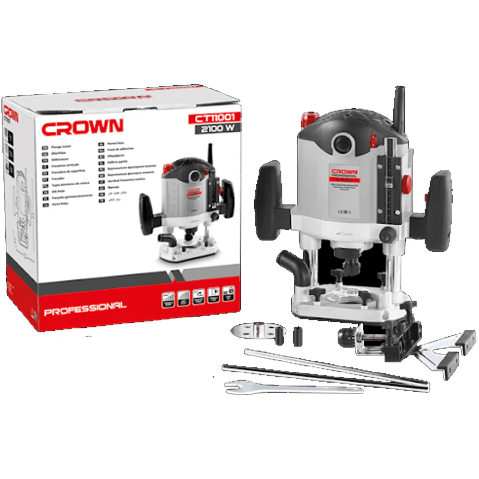 Crown CT11001 Plunge Router 2100W | Crown by KHM Megatools Corp.