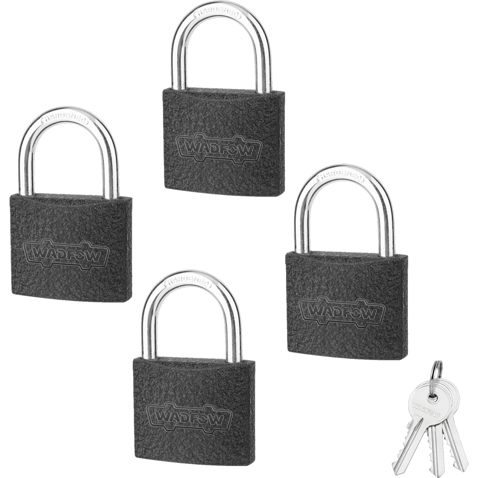 Wadfow WPD5444 Iron Padlock Set 38MM 4Pcs-Key-Alike | Wadfow by KHM Megatools Corp. Main image