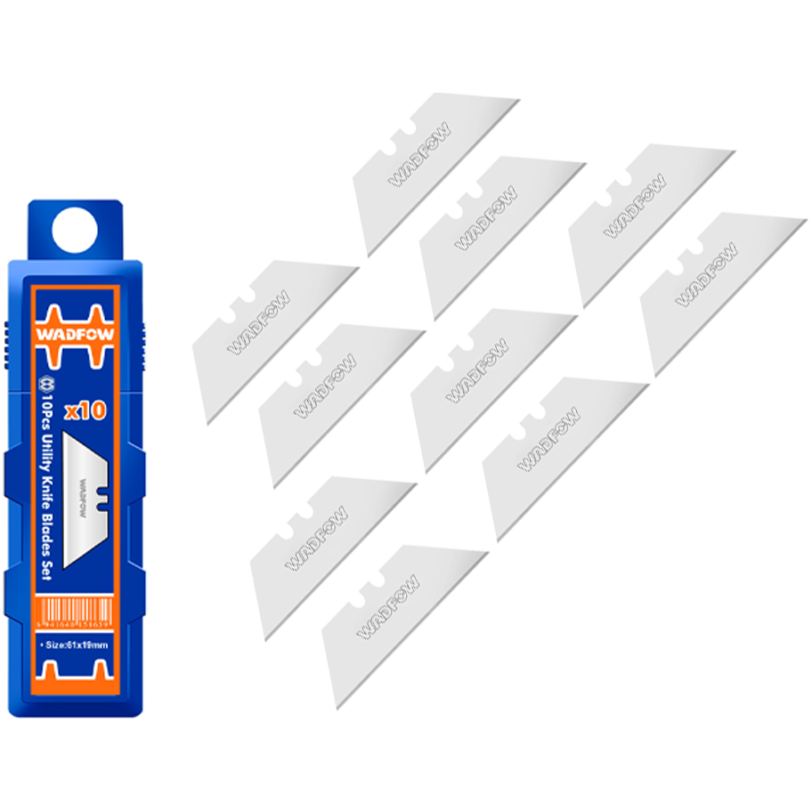 Wadfow WMK1K61 Utility Knife Blade Set 10Pcs | Wadfow by KHM Megatools Corp.