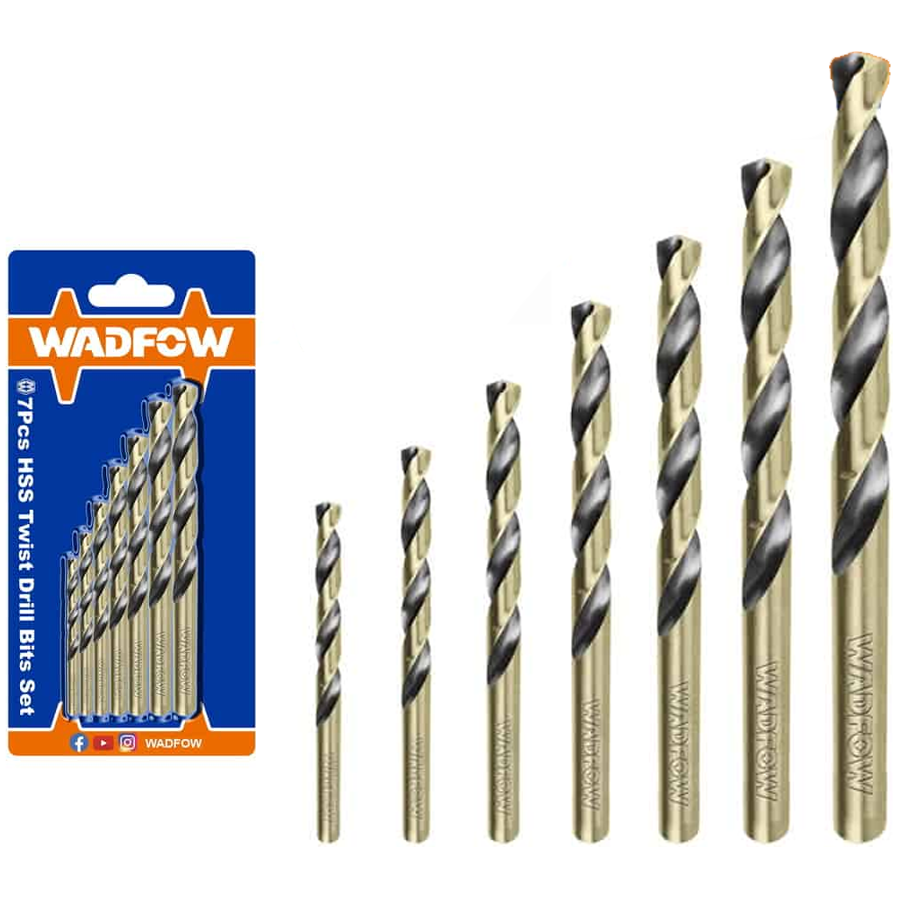 Wadfow WTD3K01 HSS Twist Drill Bit Set 7Pcs | Wadfow by KHM Megatools Corp. Main image
