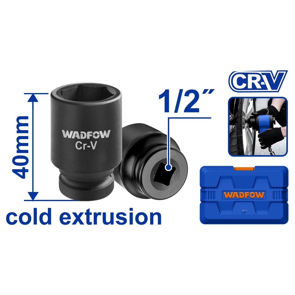 Wadfow WMS1D01 1/2" Impact Socket 10Pcs Set Secondary image