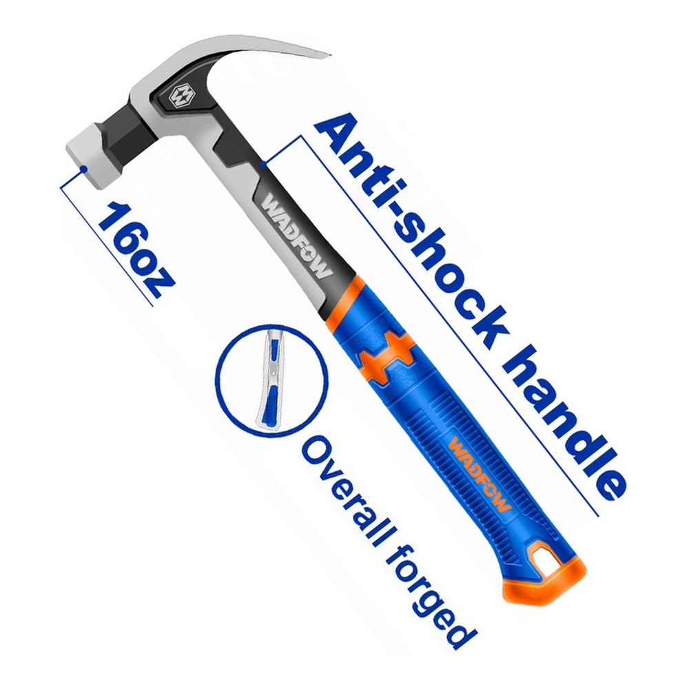 Wadfow WHM8316 Claw Hammer 16oz Anti-Shock Handle Secondary image