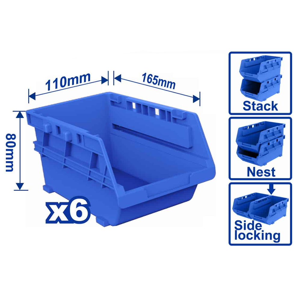 Wadfow WTB8336 Storage Bins Set 6Pcs Secondary image