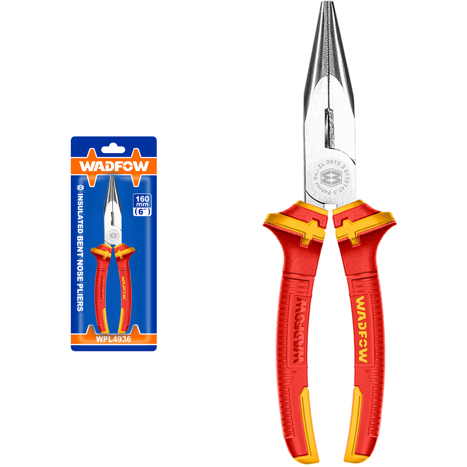 Wadfow WPL4938 Bent Nose Insulated Pliers 8" | Wadfow by KHM Megatools Corp.