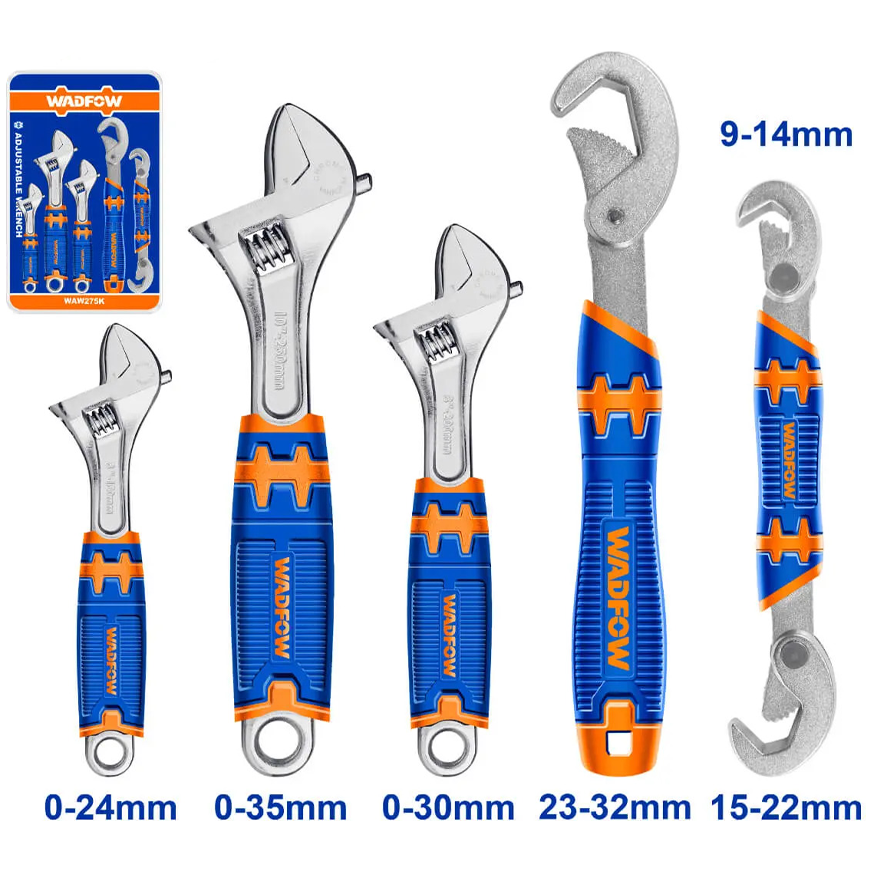 Wadfow WAW275K Adjustable Wrench Set 5Pcs Secondary image