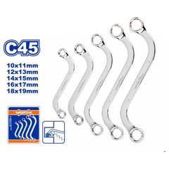 Wadfow WFR4405 S-Type Ring Wrench Set 5Pcs | Wadfow by KHM Megatools Corp.